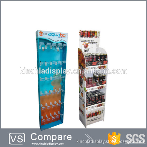 Lovely cardboard shelf display stand with hooks